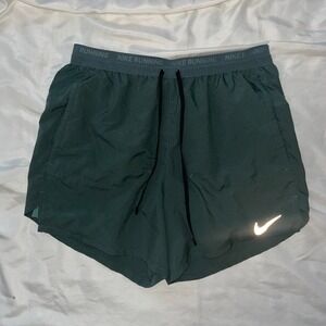 Nike Women's Tempo Brief-Lined Running Shorts Green Size Small